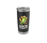 Design amusant et relaxant Frog Time, pas de précipitation ni de stress. Gobelet isotherme en acier inoxydable double paroi