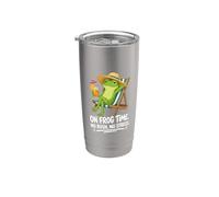 Design amusant et relaxant Frog Time, pas de précipitation ni de stress. Gobelet isotherme en acier inoxydable double paroi