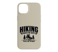 Design Amusant « Hiking Makes Me Happy People Not So Much » Coque pour iPhone 14 Plus