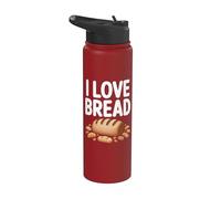 Design amusant « I Love Bread Lover » Stainless Steel Insulated Water Bottle