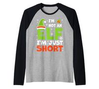 Design Amusant « I'm Not an Elf I'm Just Short Christmas Holiday » Manche Raglan
