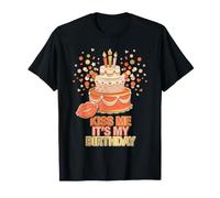 Design Amusant « Kiss Me It's My Birthday » pour Fille T-Shirt