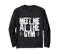 Design Amusant « Meet Me at The Gym » Manche Longue
