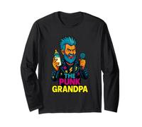 Design amusant pour grand-père punk Manche Longue