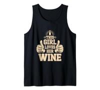 Design Amusant pour Les Amateurs de vin « This Girl Loves Wine » Débardeur