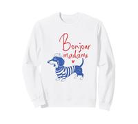 Design Amusant pour Les Amoureux des teckels Bonjour Madame Sweatshirt