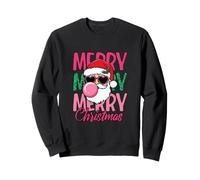 Design Amusant pour Les Vacances. Joyeux Cjristmas. Gomme à Bulles et Lunettes Sweatshirt