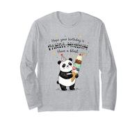 Design Amusant pour Une fête de crème glacée Panda-Monium Manche Longue