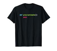 Design amusant Python Code Pun - Def procrastinate pass T-Shirt