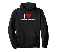 Design amusant rétro « I Love Bosnia and Herzegovina » avec un rouge Sweat à Capuche