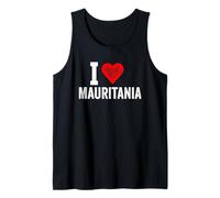 Design amusant rétro I Love Mauritanie avec un cœur rouge Débardeur