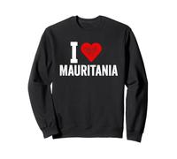 Design amusant rétro I Love Mauritanie avec un cœur rouge Sweatshirt