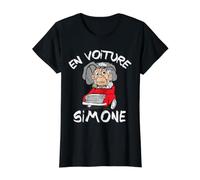 Design Amusant Simone en Voiture T-Shirt Graphique avec Valeur