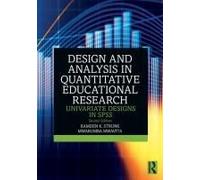 Design And Analysis In Quantitative Educational Research