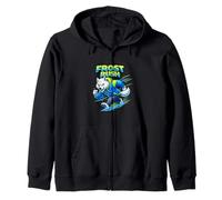 Design Animalier Dynamique Frost Wolf Speed Run Sweat à Capuche