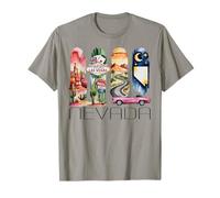 Design Aquarelle Nevada, scène du désert, t-Shirt rétro, Croissant T-Shirt