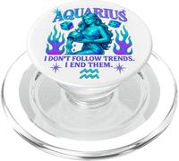 Design Aquarius Zodiac Attitude avec des Vibrations audacieuses PopSockets PopGrip pour MagSafe