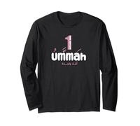Design arabe et anglais « One Ummah One Nation » Manche Longue