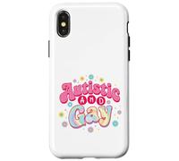 Design Arc-en-Ciel LGBTQIA+ de la fierté Gay autiste Coque pour iPhone X/XS