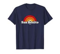 Design arc-en-ciel rétro vintage des années 70 de San Benito Texas TX T-Shirt