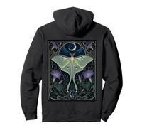 Design Art Nouveau Luna Moth Moon Morning Glory Sweat à Capuche