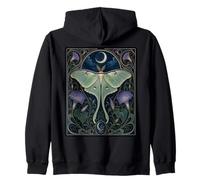 Design Art Nouveau Luna Moth Moon Morning Glory Sweat à Capuche