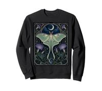 Design Art Nouveau Luna Moth Moon Morning Glory Sweatshirt