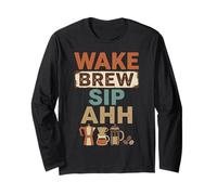 Design Artistique de préparation de café Wake Brew Sip Ahh Home Manche Longue