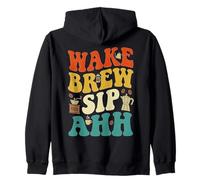 Design Artistique de préparation de café Wake Brew Sip Ahh Home Sweat à Capuche