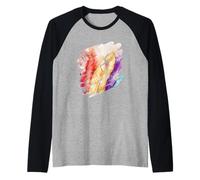 Design Artistique de Quatre Plumes colorées dans Manche Raglan