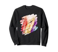 Design Artistique de Quatre Plumes colorées dans Sweatshirt