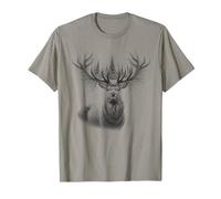 Design artistique de scène de forêt de cerfs T-Shirt
