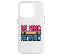 Design Artistique rétro VHS Vintage Be Kind Rewind Coque pour iPhone 14 Pro