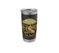 Design artistique vintage de Terlingua Ghost and Town Gobelet isotherme en acier inoxydable double paroi