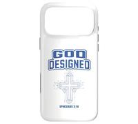 Design athlétique chrétien conçu par Dieu : Croix Bleue Coque pour iPhone 17 Pro Max