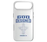 Design athlétique chrétien conçu par Dieu : Croix Bleue Coque pour iPhone Air