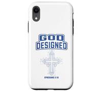 Design athlétique chrétien conçu par Dieu : Croix Bleue Coque pour iPhone XR