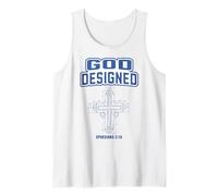 Design athlétique chrétien conçu par Dieu : Croix Bleue Débardeur