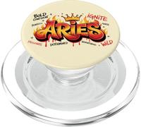 Design Audacieux du Bélier, Signe de Feu Passionné PopSockets PopGrip pour MagSafe