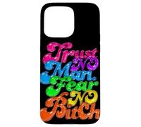 Design Audacieux « Trust No Man Fear Noone » Coque pour iPhone 15 Pro Max