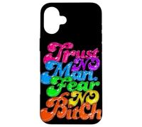 Design Audacieux « Trust No Man Fear Noone » Coque pour iPhone 16 Plus