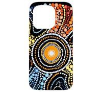 Design Authentique de Style aborigène Dot Art Coque pour iPhone 15 Pro