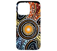 Design Authentique de Style aborigène Dot Art Coque pour iPhone 15 Pro Max
