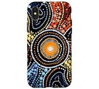 Design Authentique de Style aborigène Dot Art Coque pour iPhone X/XS