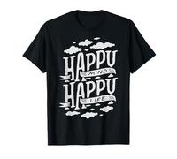 Design avec Citation inspirante « Happy, Mind Happy, Life » T-Shirt