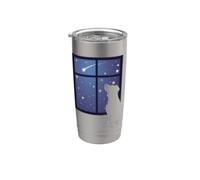 Design avec inscription Wishing on a Star Dog Gobelet isotherme en acier inoxydable double paroi