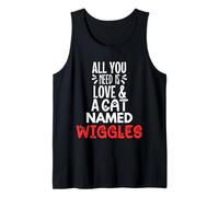 Design avec nom de Chat - Tout ce Dont Vous Avez Besoin, C'est l'amour Débardeur