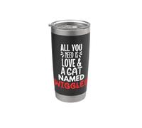 Design avec nom de chat - Tout ce dont vous avez besoin, c'est l'amour Gobelet isotherme en acier inoxydable double paroi