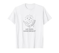 Design Baleine - Swim The Night Line Art T-Shirt