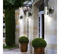 V-TAC Lampe murale d'extérieur - Down - Fixations murales - Support GU10 - IP44 - Acier inoxydable